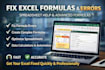 fix excel formulas, errors, spreadsheet issues and create advanced formulas