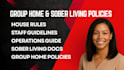 write group home, sober living policies and procedures