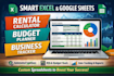 smart excel google sheets for rental property calculator budget business tracker