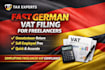 do fast german vat filing for freelancers, umsatzsteuer return germany