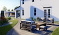 do backyard landscape design, 3d landscape pool, garden patio, pergola rendering