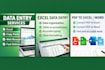 do accurate data entry, copy paste tasks and  excel tasks