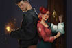 design a cute couple cartoon artwork