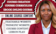 create online course content, course creation, ebook writer on teachable