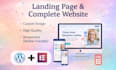 design responsive landing page and complete website