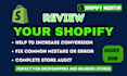 audit shopify store, review shopify, analyse shopify for conversions