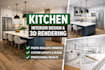 do kitchen interior design and render of kitchen design