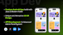 develop a custom android app in kotlin or java