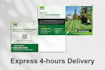 design professional postcard, dirct mail, eddm, newspaper ad within 4 hours