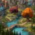 illustrate environments, landscapes, board game, concept art