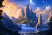a fantasy landscape design illustrations