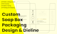 do soap box packaging dieline and soap label design and printing