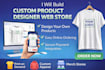 create custom t shirt designer ecommerce website