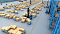 create 3d industrial animation, mechanical process and factory production line