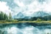 paint landscapes in watercolor
