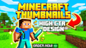design a professional minecraft youtube thumbnails