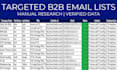 do targeted b2b email list building and manually enrich lead list