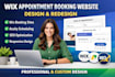 do wix appointment booking website design redesign acuity scheduling seo