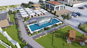 visualize propose landscape design, site layout 3d renders, garden terrain model