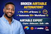 fix airtable automation errors, workflows, integrations and database issues