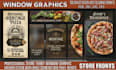 design a modern window graphics , shopfront  storefront for you