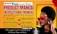 write, edit and design your user guide, assembly instructional manual for you