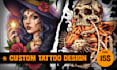 create artistic tattoo design unique style