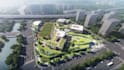 turn 2d master plan to 3d landscape rendering, 3d site layout aerial view design