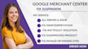 fix google merchant center suspension and misrepresentation