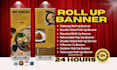 design roll up banner, pull up, retractable banner design