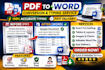 do fast data entry, copy paste, pdf to word typing work
