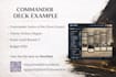 build a custom mtg commander or edh deck from any theme or combo
