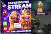 create a 3d vtuber filters burnt peanut style, for snap camera and streaming