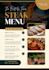 do food menu design, restaurant menu design, food flyer