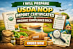 prepare usda nop import certificates organic compliance docs