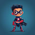 create superhero cartoon character