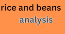 rice and beans analysis