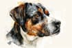 draw watercolor pet portrait
