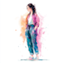 draw watercolor portrait illustration