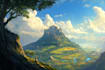 do fantasy background and landscape