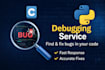 write c and python programs and fix coding bugs