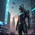create scifi, superhero character art