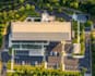 2d layout modern urban public building,set 3d road network,aerial view rendering