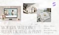 design an elegant and modern wedding stationery suite
