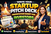 write your startup pitch deck presentation script for investors