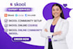 do skool community setup skool online course skool online community skool