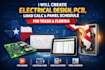 create electrical design, pcb, load calc and panel schedule for texas florida