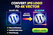 convert low resolution jpg logo to vector