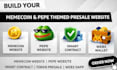 build, clone, redesign memecoin pepe themed crypto token presale website