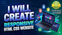 create responsive HTML CSS website